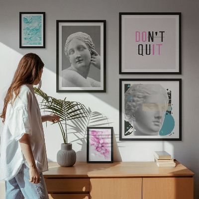 Conjunto de 5 quadros com moldura Decorações modernas clássicas e elegantes