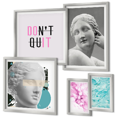 Conjunto de 5 quadros com moldura Decorações modernas clássicas e elegantes
