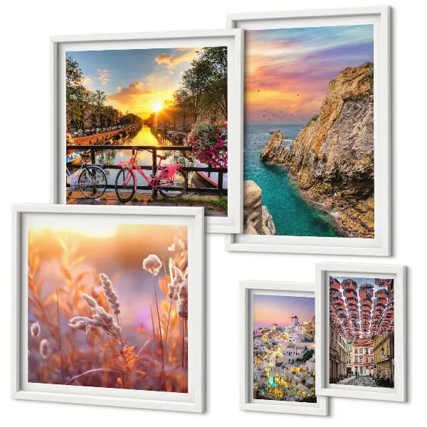 Galeria de quadros para parede tema de paisagens costeiras da Europa