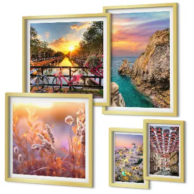 Galeria de quadros para parede tema de paisagens costeiras da Europa