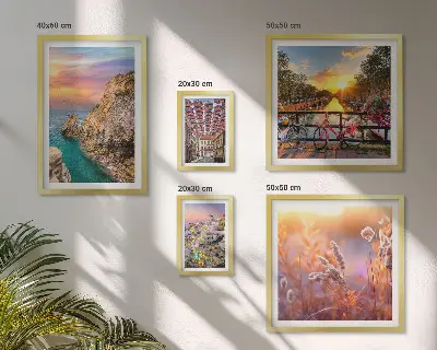 Galeria de quadros para parede tema de paisagens costeiras da Europa