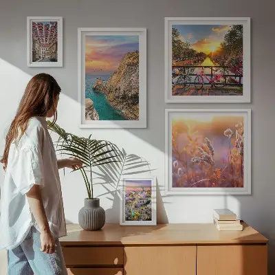 Galeria de quadros para parede tema de paisagens costeiras da Europa
