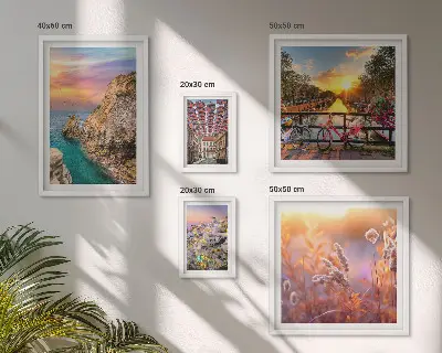 Galeria de quadros para parede tema de paisagens costeiras da Europa