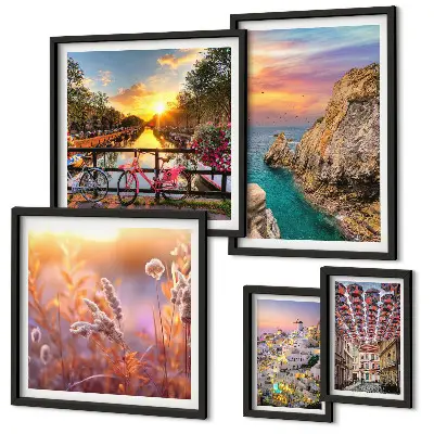 Galeria de quadros para parede tema de paisagens costeiras da Europa