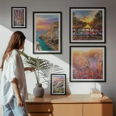 Galeria de quadros para parede tema de paisagens costeiras da Europa
