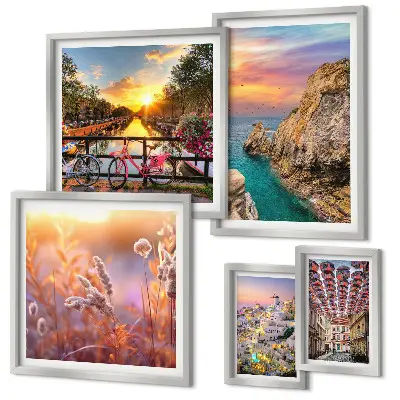 Galeria de quadros para parede tema de paisagens costeiras da Europa