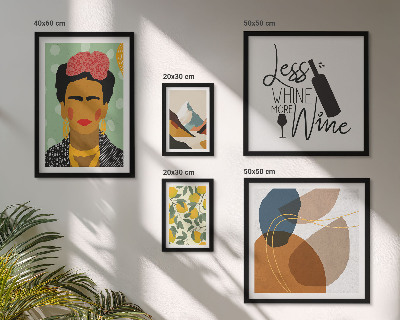 Conjunto de 5 quadros decorativos Retratos abstratos em estilo boho