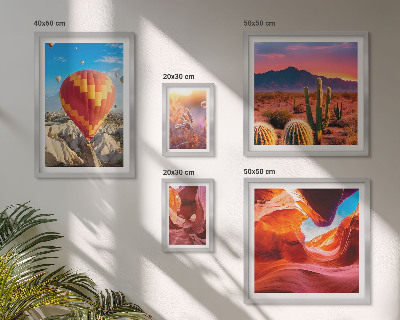 Conjunto de 5 quadros decorativos balões do deserto