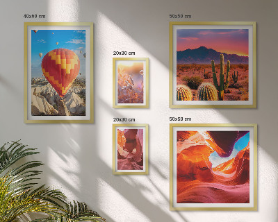 Conjunto de 5 quadros decorativos balões do deserto