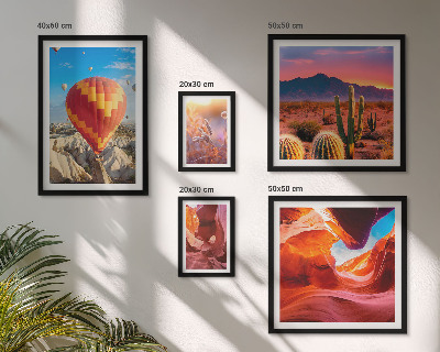 Conjunto de 5 quadros decorativos balões do deserto