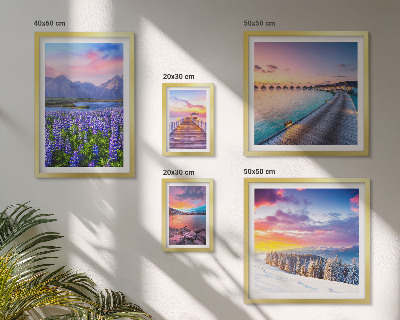 Conjunto de 5 quadros decorativos Paisagens, natureza, montanhas, vistas