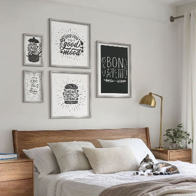 Conjunto de 5 quadros decorativos Inspirações culinárias para a cozinha