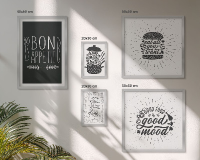 Conjunto de 5 quadros decorativos Inspirações culinárias para a cozinha