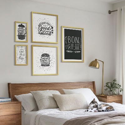 Conjunto de 5 quadros decorativos Inspirações culinárias para a cozinha