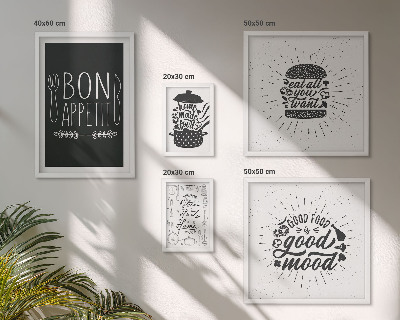Conjunto de 5 quadros decorativos Inspirações culinárias para a cozinha