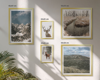Parede galeria de quadros natureza selvagem montanhas majestosas