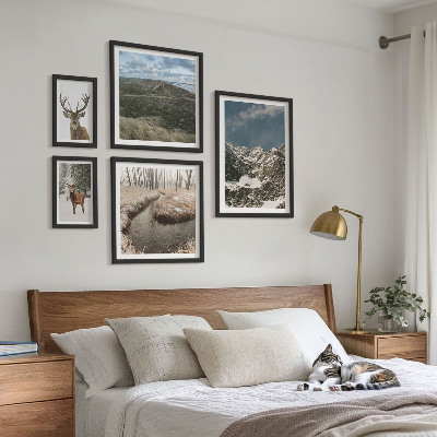 Parede galeria de quadros natureza selvagem montanhas majestosas