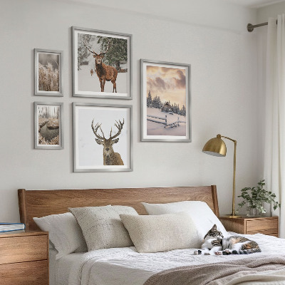 Parede galeria de quadros Paisagens de inverno com veados