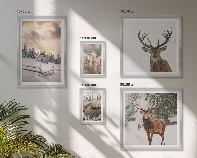 Parede galeria de quadros Paisagens de inverno com veados