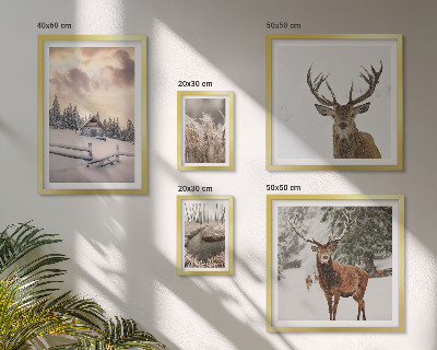 Parede galeria de quadros Paisagens de inverno com veados