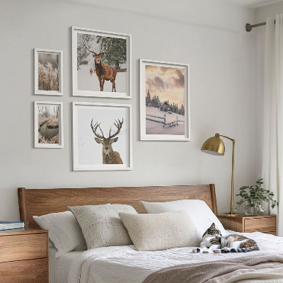 Parede galeria de quadros Paisagens de inverno com veados