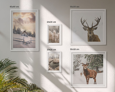 Parede galeria de quadros Paisagens de inverno com veados