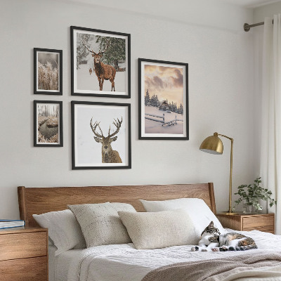 Parede galeria de quadros Paisagens de inverno com veados