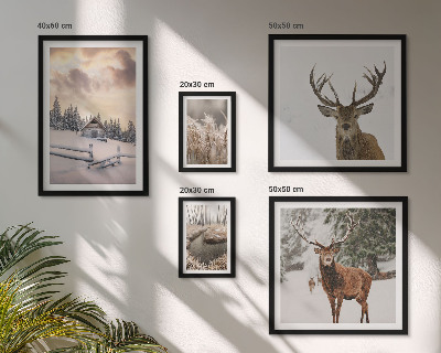 Parede galeria de quadros Paisagens de inverno com veados