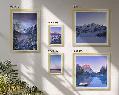 Galeria de parede paisagens de montanhas, lagos e florestas