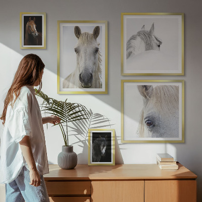 Parede galeria de quadros Retratos de cavalos em estilos artísticos