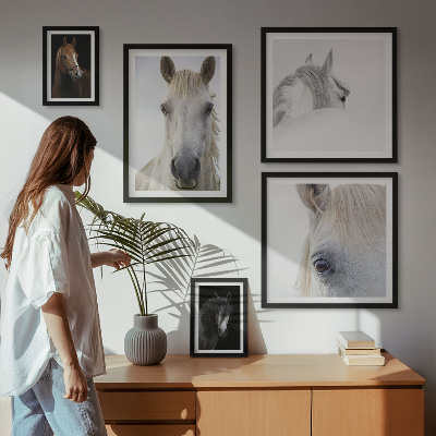 Parede galeria de quadros Retratos de cavalos em estilos artísticos