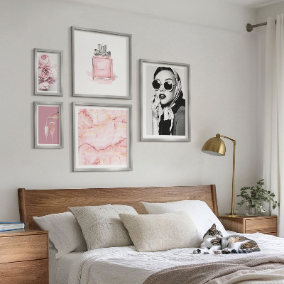 Galeria de parede Detalhes elegantes em rosa