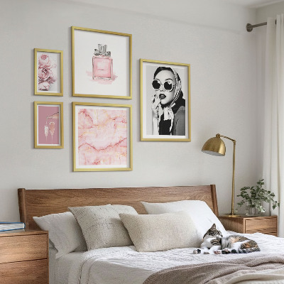 Galeria de parede Detalhes elegantes em rosa