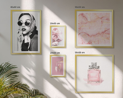 Galeria de parede Detalhes elegantes em rosa