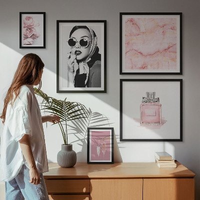Galeria de parede Detalhes elegantes em rosa