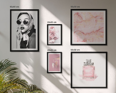 Galeria de parede Detalhes elegantes em rosa