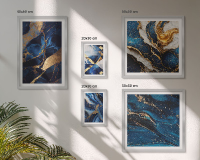 Parede galeria de quadros Padrões abstratos em azul