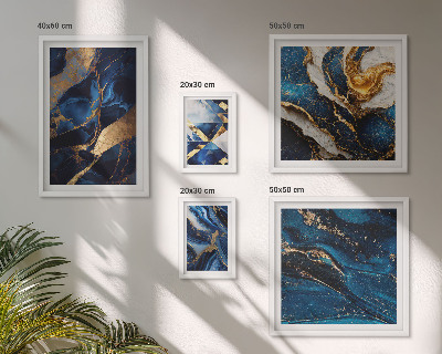 Parede galeria de quadros Padrões abstratos em azul