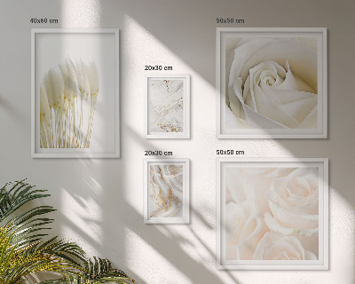 Conjunto de 5 quadros com moldura Detalhes em mármore rosa branco