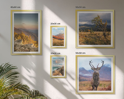 Galeria de parede paisagens de vida selvagem nas montanhas
