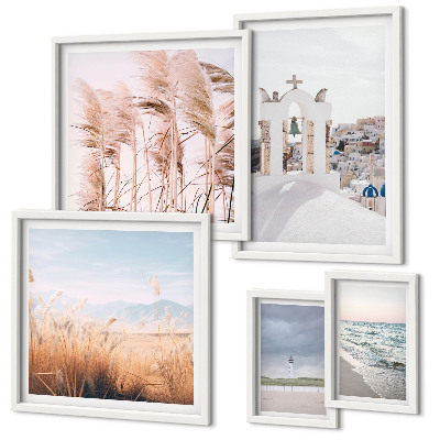 Parede galeria de quadros Paisagens litorâneas elegantes