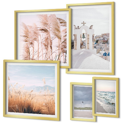Parede galeria de quadros Paisagens litorâneas elegantes