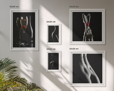 Galeria de parede Elegantes detalhes modernos em preto e vermelho.