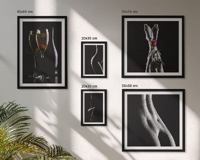 Galeria de parede Elegantes detalhes modernos em preto e vermelho.