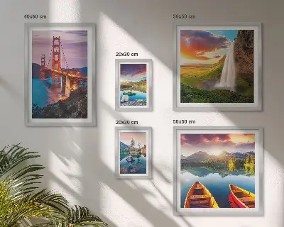 Galeria de quadros para parede com paisagens naturais e pontes dos EUA