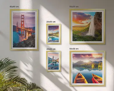 Galeria de quadros para parede com paisagens naturais e pontes dos EUA