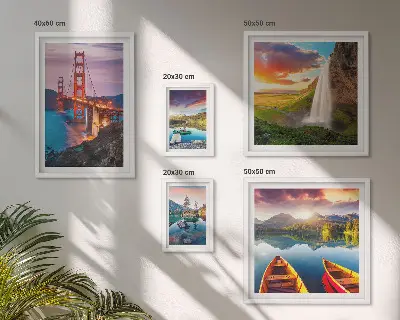 Galeria de quadros para parede com paisagens naturais e pontes dos EUA