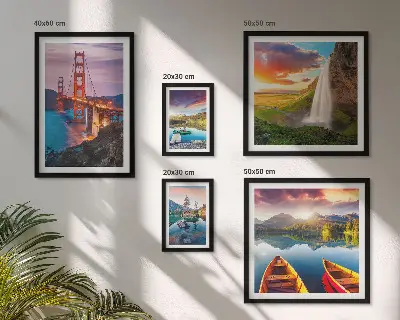 Galeria de quadros para parede com paisagens naturais e pontes dos EUA