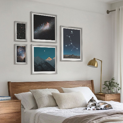 Galeria de parede Paisagens cósmicas à noite estreladas
