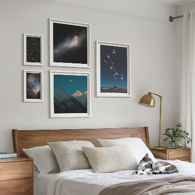 Galeria de parede Paisagens estelares cósmicas à noite